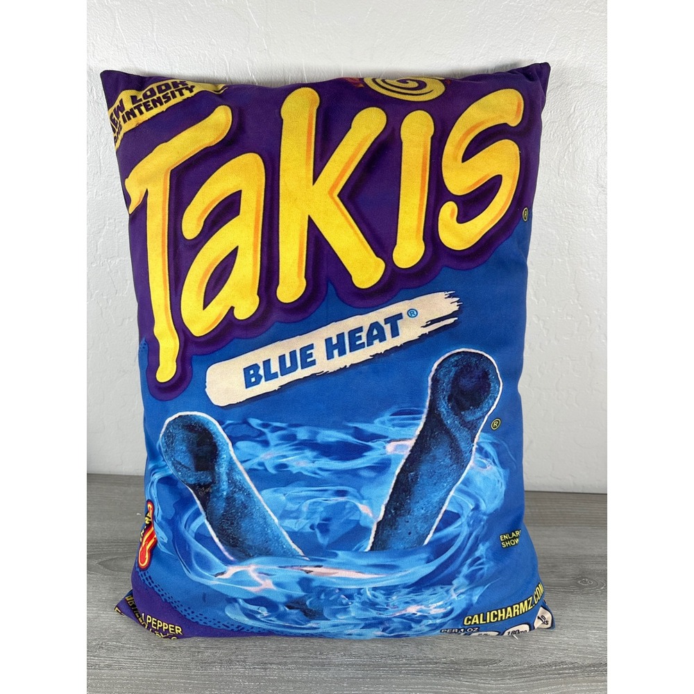 Takis Blue Heat Snack Bag Plush Pillow Blue Purple Novelty Decor 21x17